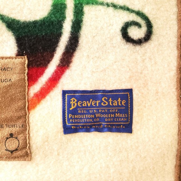 Pendleton Beaver State Turtle Wool Blanket , Vintage - Picture 7 of 9
